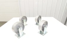 Cast Iron Rigid Caster Wheel 6" Lot of 4
