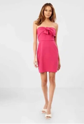sam edelman pink dress Sam Edelman Hot Pink Pleated Midi Dress