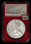 2016-W 1 oz Silver American Eagle Burnished - Lettered Edge - NGC MS 70 - E3662