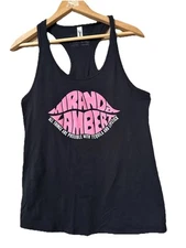 Miranda Lambert Top S Black Pink Tank All Things Possible With Tequila Lipstick
