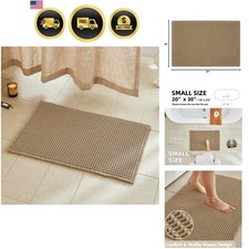 Waffle Bath Mat, Boho Bathroom Rugs Non Slip Washable Super Absorbent Quick D...