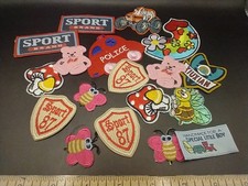 17 Vintage Sew Iron On Patches Mix Fashion Badges DIY exact lot as shown 