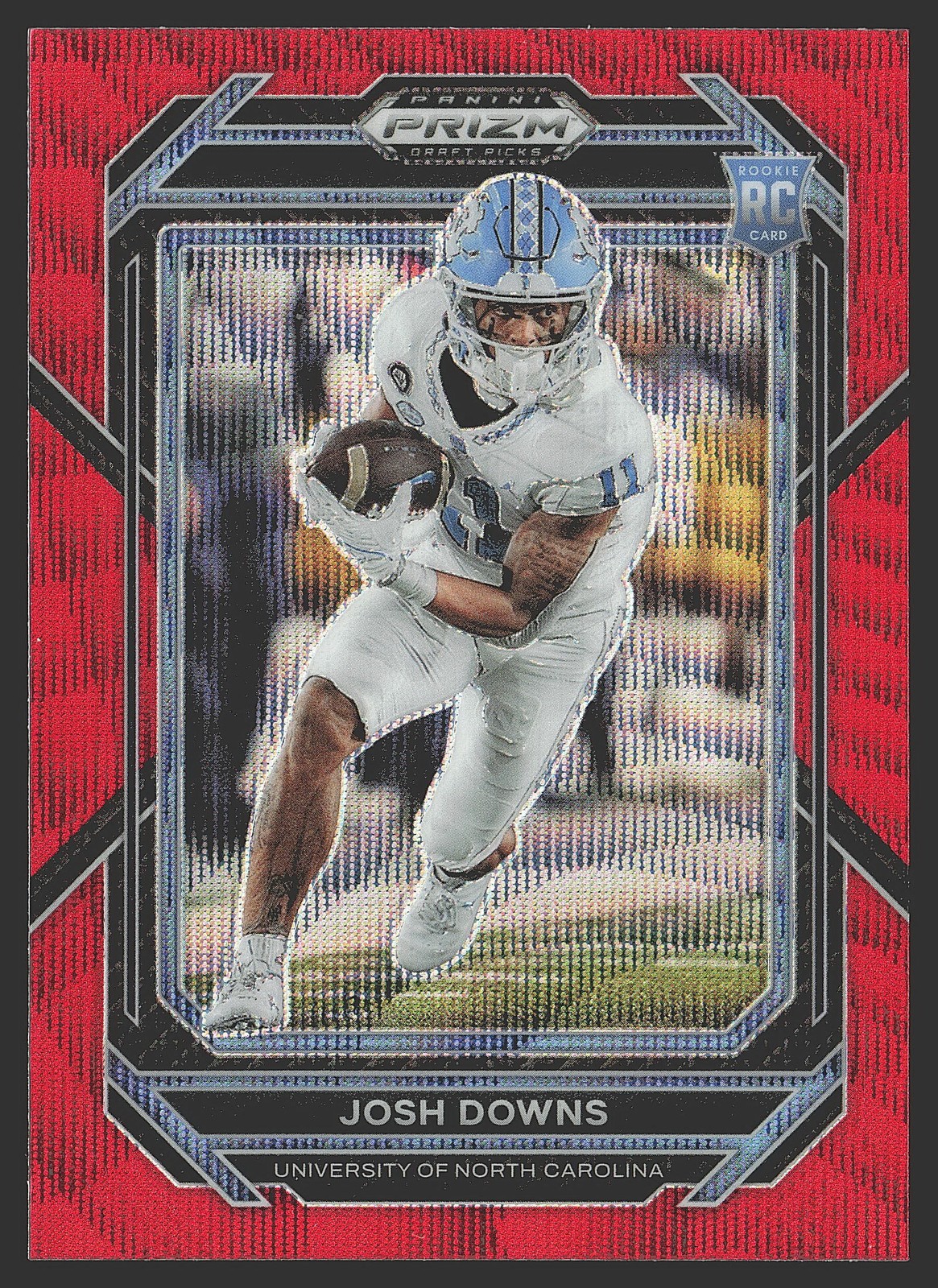 2023 Panini Prizm Draft Picks #139 Josh Downs Prizms Ruby Wave