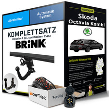 Für SKODA Octavia IV NX5, PV5 Anhängerkupplung abnehmbar +eSatz 7pol 03.20- Kit