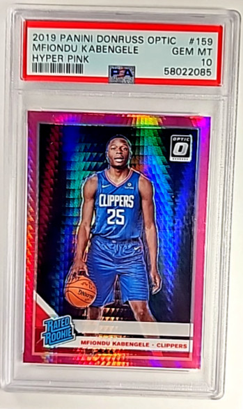 2019 Donruss Optic Pink Hyper Prizm Mfiondu Kabengele RC Rookie PSA 10 POP 10