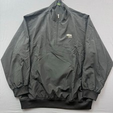 Pullover cortavientos de golf Torrey Pines para hombre XXL negro cuarto cremallera chaqueta