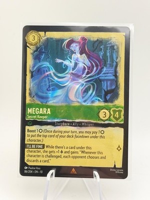 Megara - Secret Keeper 86/204 Rare Whispers in the Well Lorcana Cold Foil NM/M