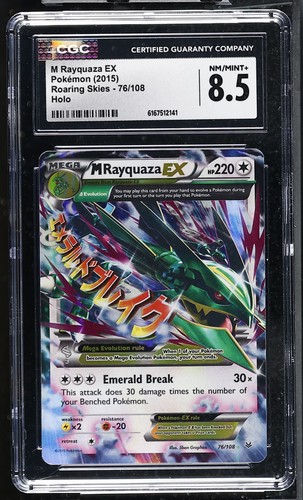 M Rayquaza-EX graded CGC 8.5 for sale on eBay