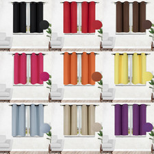 2PC GROMMET PANEL THERMAL BLACKOUT WINDOW SHORT CURTAIN DRAPE 54" K54