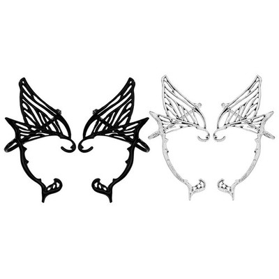 2 Pairs Ohrstecker Schmetterling Cosplay-Zubehör Manschettenohrring