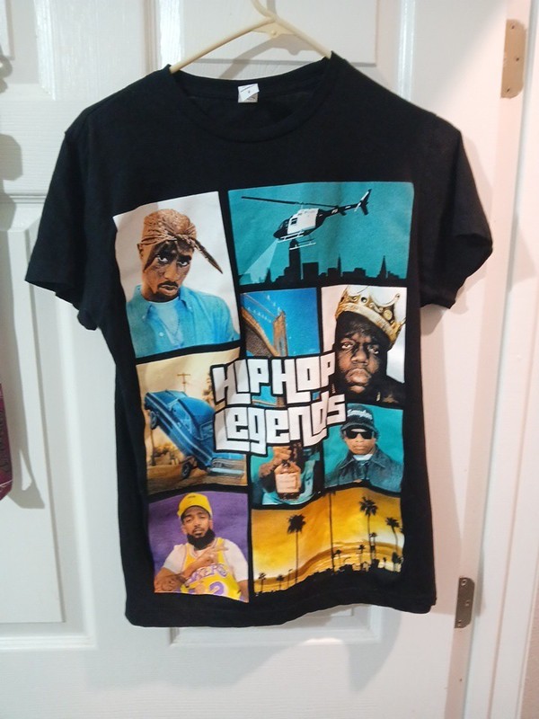 WEST COAST HIP HOP LEGENDS T-shirt  Rap Nipsey 2Pac Tupac NWA Men's Size Small