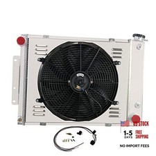3 Row Aluminium Radiator Shroud Fan Relay Replacement for 1967-1969 Chevy