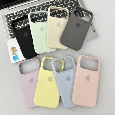Liquid Silikon Hülle For iPhone 17 16 15 14 13 12 Pro Max Plus Logo Case Taschen