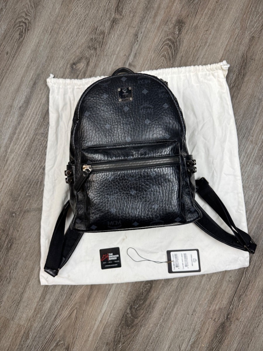 MCM Stark Side Studs Backpack Mini Stark Side Studs Backpack in Visetos Black | MCM ®US main image 4