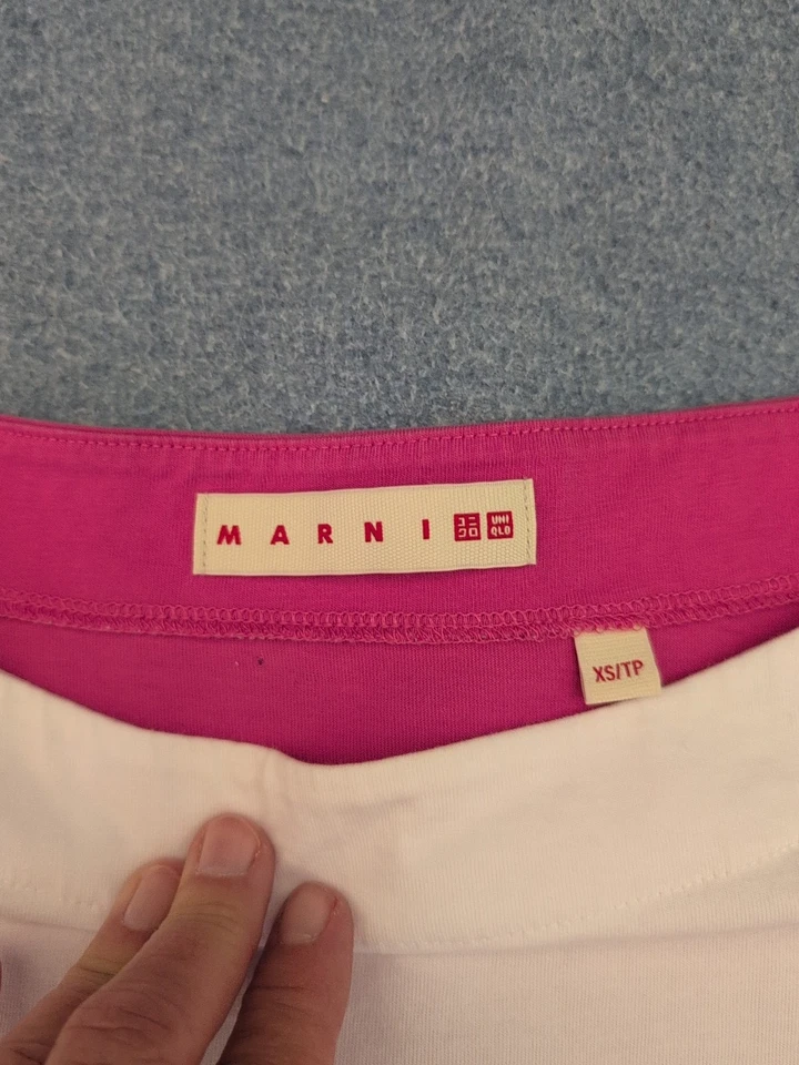 Camiseta MARNI x UNIQLO S Gráfica Gran Tamaño Cuadrada Manga Corta - Rosa - XS Foto 4 de 4