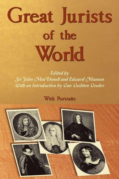 Great Jurists Of The World John Macdonell (U. A.) Taschenbuch Englisch 2011-image