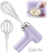 Portable Wireless Electric Egg Beater Handheld USB Rechargeable Mixer Wisk
