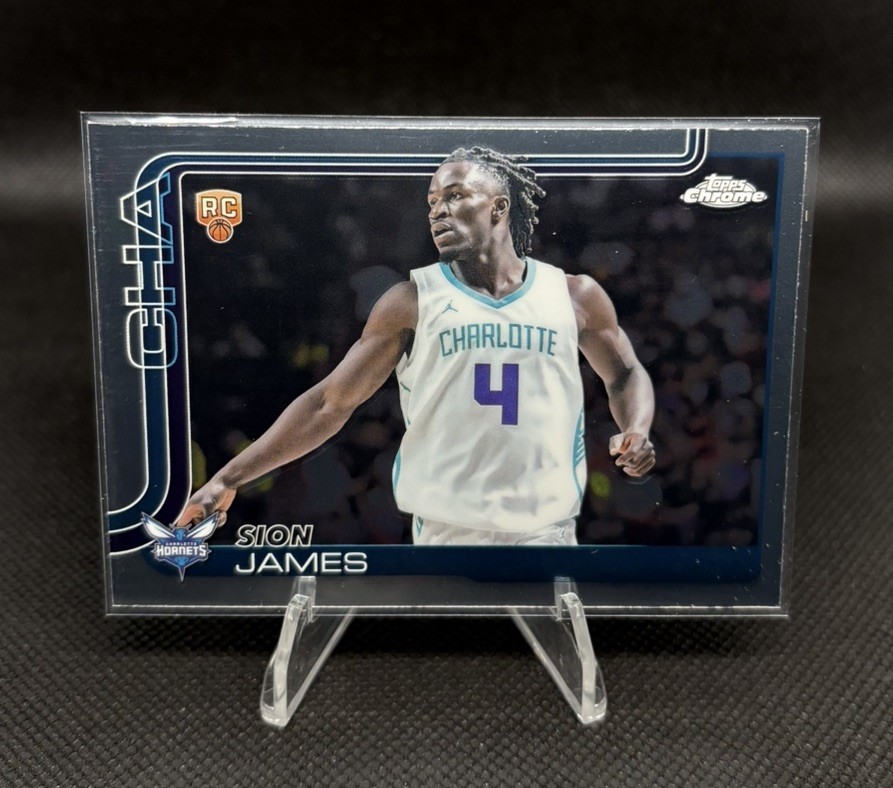 2025-26 Topps Chrome Basketball Sion James #283 RC Rookie Charlotte Hornets Duke