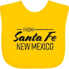 Inktastic From Santa Fe New Mexico In Black Distressed Text Baby Bib State Home