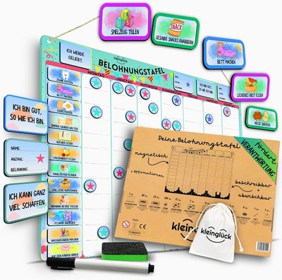 kleinglück Belohnungstafel Kinder Montessori Magnettafel bis zu 4 Kinder 716331