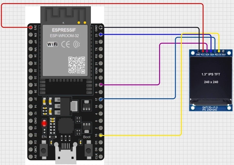 1.54 inch 240x240 SPI ST7789 TFT IPS LCD Display Module for Arduino Raspberry Pi - Image 4 of 4