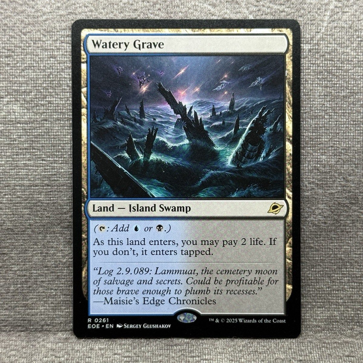 Watery Grave – Edge of Eternities (EOE) #261 LP MTG Shock Land Non