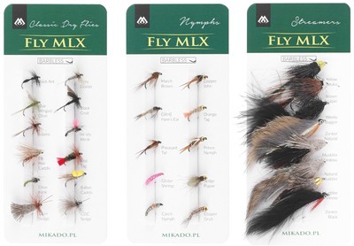 Mikado Fliegenhaken Künstliche Fliegen SET - 3 ver. Varianten wählbar