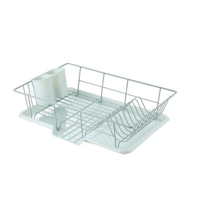Space-Saving 3-Piece Dish Drainer Rack Set: Efficient Kitchen Organizer for Q...