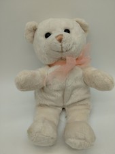 Animal Alley Chosun 9 Inch Cream Teddy Bear Plush Toy Peach Bow