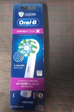 ORAL-B CROSSACTION X REPLACEMENT BRUSH HEADS x3 BRUSH HEADS