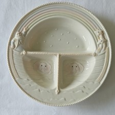 Lenox Noah's Ark Divided Plate, 3-Compartment Round Ceramic, Ivory