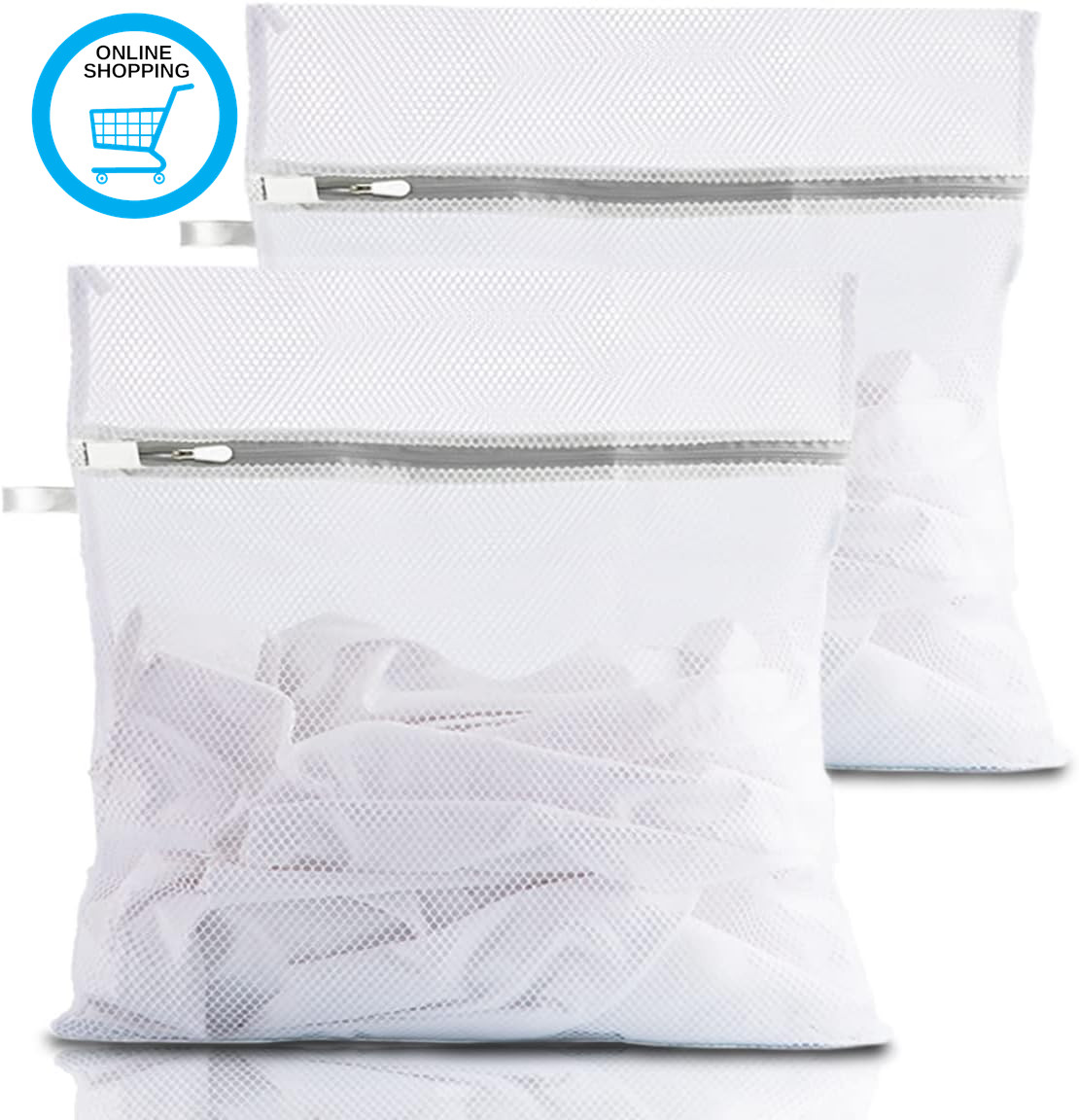 Mesh Laundry Bags, 2Pcs Mesh Laundry Bag for Washing Machine, Laundry Bags with