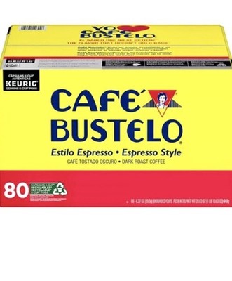 Café Bustelo Coffee Espresso Style K-Cups, Dark Roast 80 ct