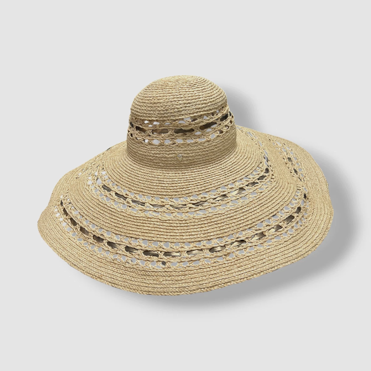 HELEN KAMINSKI Adjustable Brim 100% Raffia Rancher Hat Western Cowgirl O/S Helen Kaminski One Size Straw Hats for Women for sale | eBay main image 3
