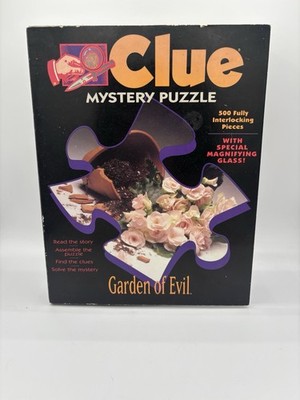 Milton Bradley Clue Mystery Puzzle: Garden of Evil 500 Piece Complete