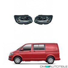 Set H7/H1 TFL Scheinwerfer Schwarz +Motor für VW Multivan T6 VI bis 2019