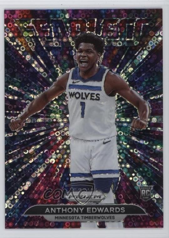 2021-22 Panini Prizm Fearless Fast Break Prizm Anthony Edwards #15 1hg3