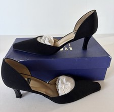 Vintage Stuart Weitzman Black Crepe Toucan D Orsay Pump 6.5M