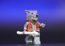 LEGO  Werewolf Minifig twn527 Wolf Guy Monster Dog Torn Flannel Shirt NEW 31167