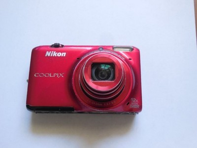 Nikon COOLPIX S6500 Red Compact Digital Camera 12x Zoom 16MP HDMI Fully working