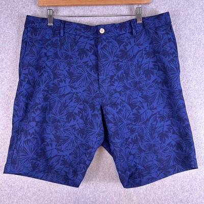 Peter Millar Salem Shorts Men 36 Blue Floral Tropical Crown Performance Golf