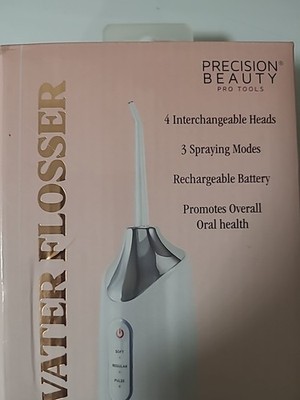 Precision Beauty Rechargeable Water Flosser 4 Heads 3 Modes Portable Dental Care