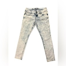 Vintage Vanilla Star Y2K Stone Washed Skinny Blue Jean Size 9 Urban 90s Revival