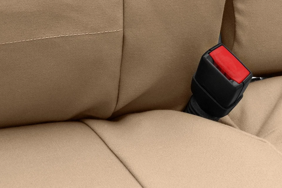 For Nissan 370Z 11-17 Polycotton Drill 1st Row Cashmere Custom Seat Covers Foto 3 de 4