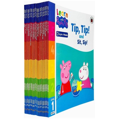 Learn with Peppa Phonics Level 1 & 2 Collection 20 Books Set By Peppa Pig (Tip T