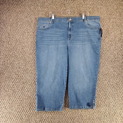 Gloris Vanderbilt Capri Amanda Jeans Womens Sz 20 (Measures 42x19) NEW