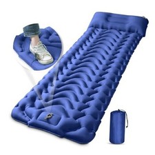  Sleeping Pad, Extra Thickness 4 Inch Inflatable Camping Sleeping Mat Navy Blue