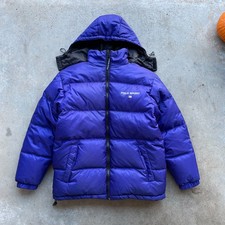 Vintage 90 s Polo Sport Puffer Jacket Down Fill Reversible Hooded Men s Large
