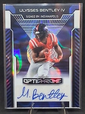 2025 Leaf Optichrome ULYSSES BENTLEY IV ROOKIE AUTOGRAPH Blue Refractor RC 2/3