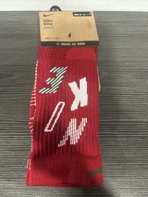 Nike Elite Christmas Socks - Red/White - Men 12-15 - 1 Pair